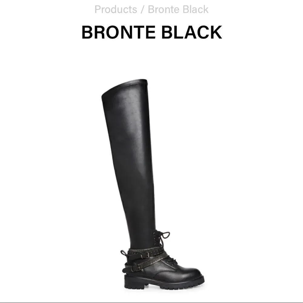 New in Box Steve Madden Over the knee Bronte boot with crystal buckles size 11